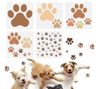 DOODLREAM 5 stencil da parete a forma di zampa di cane, 30 x 30 cm, riutilizzabili, in plastica, per dipingere su legno, pareti, pavimenti, tessuti, mobili, mobili, decorazioni per la casa fai da te o