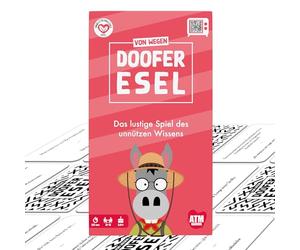 DOOFER ESEL - Il divertente gioco della conoscenza inutile - Gioco di creatività, bluff e umorismo - Gioco di carte per adulti e bambini - Gioco di società a partire dai 14 anni - Regalo per l'inizio