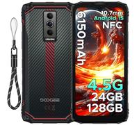 DOOGEE Blade 10 Energy Rugged Smartphone 4.5G, 24GB+128GB(TF 2TB), 6.56" HD+90Hz Telefono Indistruttibile Android 15, 6150mAh Batteria, Octa Core, 16MP+8MP, Widevine L1/NFC