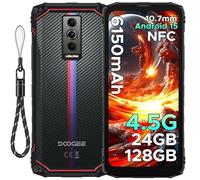DOOGEE Blade 10 Energy Rugged Smartphone 4.5G, 24GB+128GB(TF 2TB), 6.56" HD+90Hz Telefono Indistruttibile Android 15, 6150mAh Batteria, Octa Core, 16MP+8MP, Widevine L1/NFC