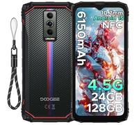 DOOGEE Blade 10 Energy - Smartphone robusto ultra sottile da 10,7 mm, batteria da 6150 mAh, telefono Android 15 con 24 GB di RAM+128 GB di ROM, schermo da 6,5 pollici a 90 Hz, fotocamere da 16 MP+8 MP