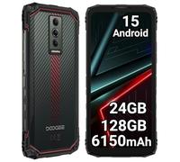 DOOGEE Blade 10 Energy Smartphone Rugged Sottile 4G - Batteria 6150mAh, Display 6.56" 90Hz, 24GB RAM + 128GB ROM, Android 15 Telefono Indistruttibile, Fotocamera 16MP, IP68/IP69K, NFC, Dual SIM
