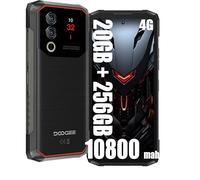 DOOGEE Blade 10 Max 4G Rugged Smartphone, 10300mAh / 18W Batteria, 20GB + 256GB, 6.56'' HD+, 50MP AI Fotocamera + 8MP, Android 14 Cellulare Impermeabile, NFC IP68 Nero
