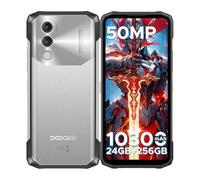 DOOGEE Blade 10 Power Rugged Smartphone, 24(6+18) GB+256GB, 10300mAh, Smartphone Rugged 90Hz 6.6” HD+ IPS, Octa Core Android 14, 50MP+8MP, Triple Card Slot, Fingerprint ID/Face Unlock/NFC/OTG, Argento