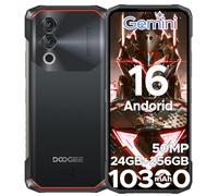DOOGEE Blade 10 Power Rugged Smartphone Android 16, 10300mAh, 24GB+256GB Telefono Indistruttibile,90Hz 6.6” HD+IPS,50MP+8MP Smartphone Rugged, Triple Card Slot,Fingerprint ID/Face Unlock/NFC/OTG, Nero