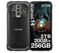 DOOGEE Blade 10 Ultra Rugged Smartphone, 20GB +256GB Android 14, DOOGEE Smartphone 5150mAh 6.56" HD+ 90Hz, 50MP + 8MP, 10.7mm Ultrasottile Telefono Indistruttibile, 3 Schede Slot/IP68/IP69K/NFC/GPS