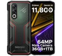 DOOGEE Blade 20 Max Rugged Smartphone, 1TB+36GB Telefono Indistruttibile, 11800mAh/33W, MTK Helio G100 Octa Core, 6.6" 120Hz Cellulare Antiurto, 64MP+20MP+16MP, Android 15/NFC/4G Dual SIM/Face ID