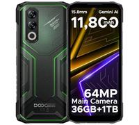 DOOGEE Blade 20 Max Rugged Smartphone, 1TB+36GB Telefono Indistruttibile, 11800mAh/33W, MTK Helio G100 Octa Core, 6.6" 120Hz Cellulare Antiurto, 64MP+20MP+16MP, Android 15/NFC/4G Dual SIM/Face ID