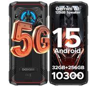DOOGEE Blade 20 Play Rugged Smartphone 5G, Gemini AI Telefono Rugged, 32GB + 256GB/TF 2TB, 10300mAh/33W 6,56" Telefono Indistruttibile, Android 15, MTK 7050/NFC/Effetto Luce LED, 125dB Altoparlante