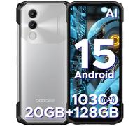 DOOGEE Blade 20 Rugged Smartphone 2025, 20GB+128GB/2TB Telefono Indistruttibile Android 15, 10300mAh Telefono Rugged 6.6” HD+ 90Hz IPS, 3 Slot/4G Dual SIM, Unisoc T7200/16MP/GPS/Face Unlock Naturale