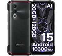 DOOGEE Blade 20 Rugged Smartphone 2025, 20GB+128GB/2TB Telefono Indistruttibile Android 15, 10300mAh Telefono Rugged 6.6” HD+ 90Hz IPS, 3 Slot/4G Dual SIM, Unisoc T7200/16MP+8MP/GPS/Face Unlock Nero