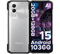 DOOGEE Blade 20 Rugged Smartphone Android 15, Telefono Rugged 10300mAh, 20GB+128GB/ 2TB Telefono Indistruttibile 15,8mm, Display IPS HD+ da 6,6", 16MP+ 8MP, 3 Slot per Schede/ IP68/ NFC/GPS/Face ID