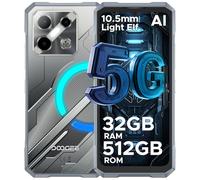 DOOGEE Blade GT Pro Rugged Smartphone 5G, 32GB+512GB, 10.5mm, LED light effect, 6.72" FHD+ 120Hz IPS, 100MP+32MP, Octa Core, 5800mAh, Fingerprint ID/Face Unlock/NFC/GPS/OTG- Argento