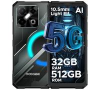 DOOGEE Blade GT Pro Rugged Smartphone 5G, 32GB+512GB, 10.5mm, LED light effect, 6.72" FHD+ 120Hz IPS, 100MP+32MP, Octa Core, 5800mAh, Fingerprint ID/Face Unlock/NFC/GPS/OTG- Nero