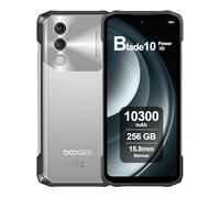 DOOGEE Blade10 Power Rugged Smartphone, 10300mAh, 24GB RAM + 256GB ROM, Display 6.6 Pollici HD+ 90Hz, AI Camera 50MP, Octa-Core, Android 14, Dual SIM, NFC, Unlock, 2024 - Argento