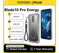 DOOGEE Blade10 Pro Energy Robusto Telefono 6.56 ''Schermo 10.7mm Ultra-sottile 6GB RAM 256GB ROM 6150mAh Batteria Android 15 Smartphone