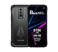 DOOGEE Blade10 Pro Energy Rugged Smartphone Android 15, 6GB RAM+256GB ROM, 10.7mm Thin, 6150mAh, 6.6" HD+ 90Hz, 50MP AI Camera, Octa-Core, Dual SIM, NFC, Telefono Indistruttibile Unlock, 2025, Nero