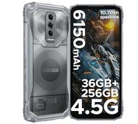 DOOGEE Blade10 ULTRA Energy Rugged Smartphone, 36GB +256GB Android 15, 6150mAh 6.56" HD+ 90Hz, 64MP + 8MP, 10.7mm Telefono Indistruttibile, 3 Schede Slot/IP68/IP69K/NFC/GPS/Face ID- Naturale