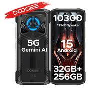Doogee Blade20 Play 5g Ai Telefono robusto Android 15 Gemini Al 10300Mah Batteria Display da 6,6 '' Ai Camera Telefono cellulare Versione globale 8Gb 256Gb Silver