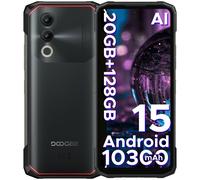 DOOGEE Blade20 Versione Globale, Smartphone Rugged con Gemini AI, Display 6.6'', Batteria 10300mAh, 20GB(4+16) RAM, 128GB ROM, Android 15, NFC