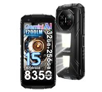 DOOGEE Fire 3 Max 4G Rugged Smartphone,1200LM Luce Campeggio, 32GB+256GB/2TB,8350mAh 18W Android 15 Telefono Indistruttibile,5.5''HD+60Hz,48MP AI Fotocamera, IP68/NFC/Widevine L1 (Grigio)