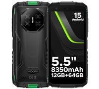 DOOGEE Fire 3 Rugged Smartphone Android 15, UNISOC SC9863A, 5.5" IPS HD+ Display, 8350mAh Telefono Indistruttibile, 12GB+64GB/2TB, 13MP+8MP Telefono Rugged, Widevine L1/Face Unlock/NFC- Verde