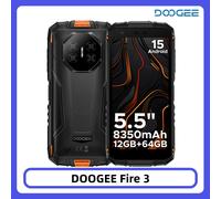 DOOGEE Fire 3 Telefono Rugged, Display HD+ da 5.5", 12GB+64GB, Batteria da 8350mAh, Fotocamera da 13MP, Widevine L1, NFC, IP68, Android 15, Cellulare