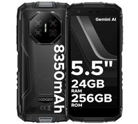 DOOGEE Fire 3 Ultra Rugged Smartphone, 8350mAh Android 15, Unisoc T7200 Octa Core, 5.5" IPS HD+ Display, 24GB+256GB, 16MP+20MP, Octa Core, Widevine L1/Fingerprint ID/Face Unlock/NFC- Grigio