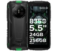 DOOGEE Fire 3 Ultra Smartphone 24 GB RAM 256 GB Robusto Android 15 Nero/Verde