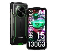 DOOGEE Fire 5 Pro Rugged Smartphone, 13000mAh 4G Android 15 Telefono Indistruttibile,Mediatek Helio G81 16GB+128GB/2TB, 6.6''HD+90Hz, 13MP+8MP AI Cellulare Antiurto, IP68/NFC/OTG/3 slot Verde