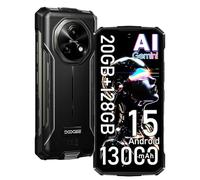 DOOGEE Fire 5 Pro Rugged Smartphone, 13000mAh 4G Android 15 Telefono Indistruttibile,Mediatek Helio G81 16GB+128GB/2TB, 6.6''HD+90Hz, 13MP+8MP AI Cellulare Antiurto, IP68/NFC/OTG/3 slot Grigio