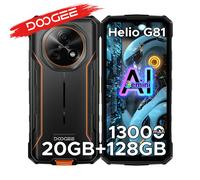 DOOGEE Fire 5 Pro - Smartphone robusto con Gemini AI, schermo da 6.6", batteria da 13000mAh, Android 15, 20GB di RAM (4+16), 128GB di memoria, Helio G81, NFC