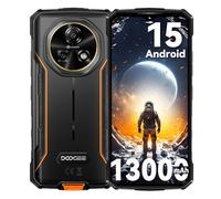 DOOGEE FIRE 5 Rugged Smartphone Android 15 con 13000mAh Batteria, 12GB+64GB/2TB Telefono Indistruttibile, 6.6" Octa Core Cellulare da Lavoro 13MP+8MP, NFC, IP68/IP69K, 4G Triple Card Slot, Face ID