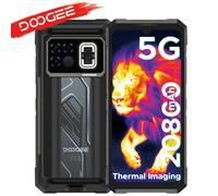 Premiere mondiale DOOGEE Fire 6 Max 5G Rugged Phone Thermal Imaging dimensione 7050 torcia 6.72 8GB 256GB Green