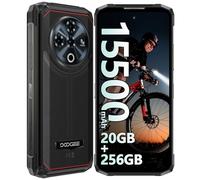 DOOGEE Fire 6 Power Rugged Smartphone - 15500mAh, 20GB+256GB Telefono Indistruttibile, 6.56'' Cellulare Antiurto, 50MP Camera, 4G Triple SIM Android 14 telefoni, IP68/69K/NFC/120LM Doppio LED Torcia