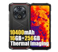 DOOGEE Fire 6 Rugged Smartphone 2025, 16GB+256GB/2TB SD Android 14 Telefono Robusto, Termocamera+50MP, 10400mAh Batteria, 6,56" HD+ Cellulari Resistente IP68, 4G LTE,FM,OTG,GPS, 3 Card Slot, Nero