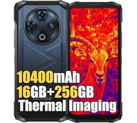 DOOGEE Fire 6 Thermique Téléphones Portables Débloqués 4G Robustes, 16 Go + 256 Go, 10400 mAh/18W Smartphone, 50 MP + 8 MP, 6,56 Pouces, NFC/Face ID, Téléphone Indestructible Bleu