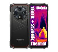 DOOGEE Fire 6 Thermique Téléphones Portables Débloqués 4G Robustes, 16 Go + 256 Go, 10400 mAh/18W Smartphone, 50 MP + 8 MP, 6,56 Pouces, NFC/Face ID, Téléphone Indestructible Noir