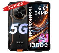 Doogee Fire 7 5g Telefono robusto Gemini Ai 16Gb (4+12) 256Gb 13000Mah Batteria Dimensity 6300 Smart Phone Nfc Android 15 64Mp Fotocamera 4Gb 256Gb Green