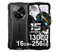 DOOGEE Fire 7 Rugged Smartphone,16GB+256GB/2TB,Batteria 13000mAh 18W 5G Android 15 Telefono Indistruttibile,6.6''HD+90Hz,64MP+16MP AI Fotocamere Cellulare Antiurto, IP68/NFC/OTG/3 slot (Grigio)