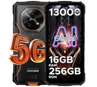 DOOGEE Fire 7 Rugged Smartphone 5G, Gemini AI 16GB+256GB/2TB Telefono Cellulare, 13000mAh Telefono Indistruttibile, 64MP+16MP Rugged Phone, Android 15/MTK 6300 Octa Core/Dual SIM/NFC/GPS/IP68/BT5.2