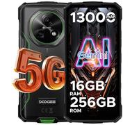 DOOGEE Fire 7 Rugged Smartphone 5G, Gemini AI 16GB+256GB/2TB Telefono Cellulare, 13000mAh Telefono Indistruttibile, 64MP+16MP Rugged Phone, Android 15/MTK 6300 Octa Core/Dual SIM/NFC/GPS/IP68/BT5.2