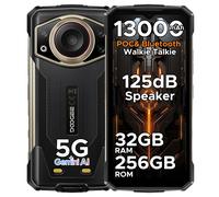 DOOGEE Fire 7 Ultra 5G Telefono robusto 125dB Supporto altoparlante POC 6.6 ''Schermo 13000mAh Batteria 8GB 256GB Android 15 Smartphone NFC