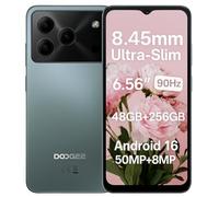 DOOGEE NOTE 56 PLUS Android 16 Telefono, Design Elegante e Lineare, 48GB+256GB, 6.56" IPS 90Hz, 4G Smartphone Cellulare, Fotocamera 50MP AI, Batteria 6150mAh, Dual SIM, Widevine L1, GPS NFC Verde