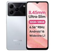 DOOGEE NOTE 56 Pro Android 16 Telefono, Design Elegante e Lineare, 32GB+128GB, 6.56" IPS 90Hz, 4G Smartphone Cellulare, Fotocamera 13MP+8MP, Batteria 6200mAh, Dual SIM, Widevine L1, GPS NFC, Bianco
