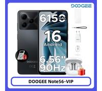 DOOGEE Note 56 Smartphone Android 16, Batteria Grande da 6150mAh, Display da 6.56" a 90Hz, 24GB 64GB, 8MP+5MP, Sblocco Facciale, Cellulare