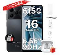 DOOGEE Note 56 - Smartphone Android 16, schermo da 6.56", batteria grande da 6150mAh, 24GB di RAM (3+21), 64GB di memoria, supporta lo sblocco facciale