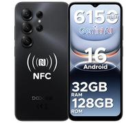 DOOGEE NOTE 56X PRO Android 16 Smartphone, 6150mAh Batteria, UNISOC T7225 Telefono, 6.56"HD+90Hz Display, 32GB+128GB, 13MP+8MP Cellulare, NFC/Widevine L1/Face Unlock/Side Fingerprint Recognition, Nero