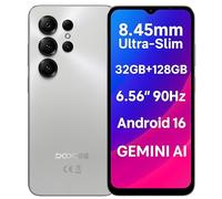 DOOGEE NOTE 56X PRO Smartphone Android 16 Sbloccato, 8,45mm Ultra Sottile e Leggero, 32GB+128GB, 6,56" 90Hz, Telefono 4G, Fotocamera 13MP+8MP, Batteria 6150 mAh, Dual SIM, GEMINI AI NFC, GPS Grigio