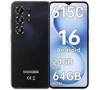 DOOGEE Note 56X Smartphone Android 16, 6150mAh, 24GB RAM+64GB ROM/TF 2TB Telefono Cellulare, 6.56"/90Hz Display Telefoni Cellulari, 4G Dual SIM Cellulari e Smartphone, Octa Core/Face ID/3.5mm Jack